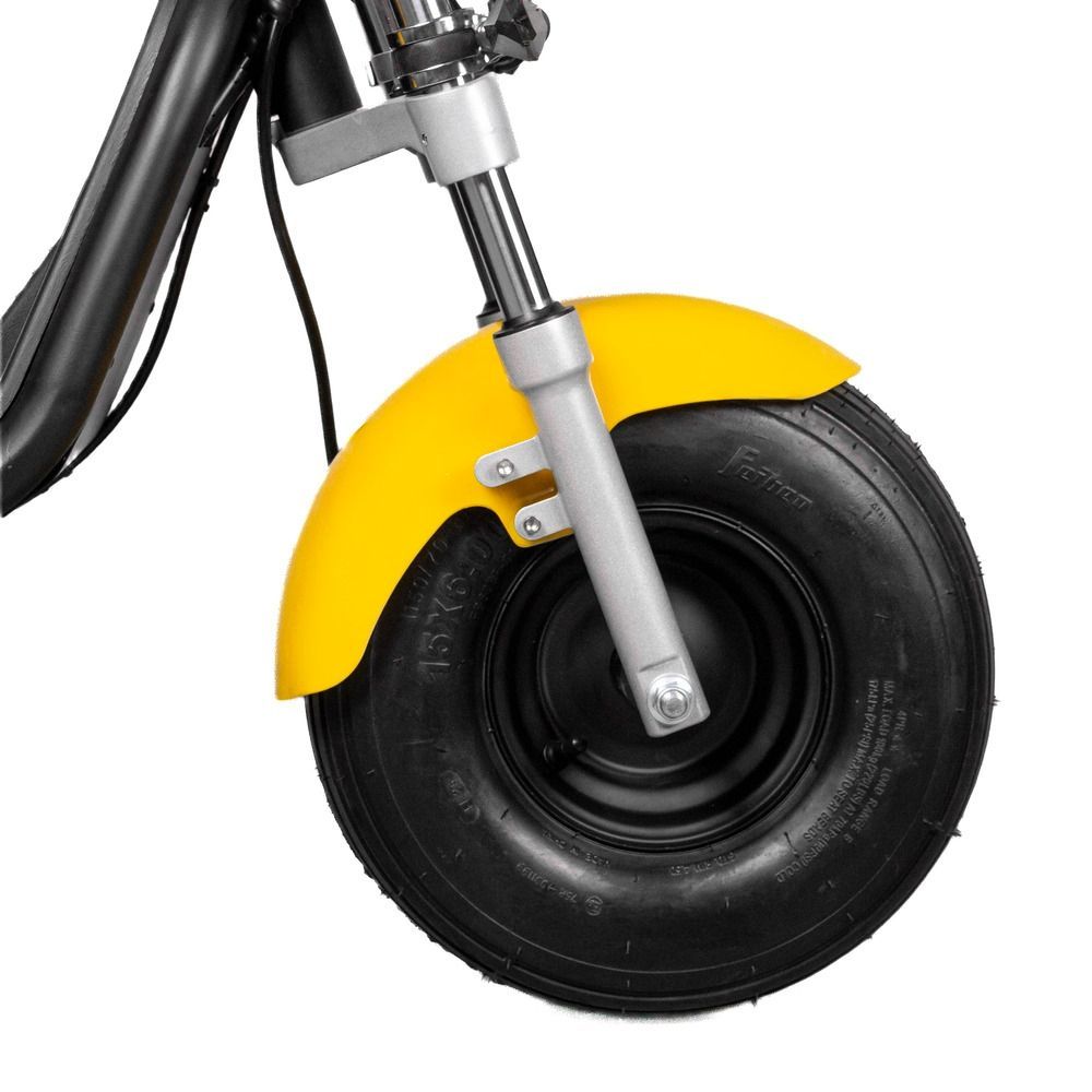 Электровелосипед EVOBIKE Spark X2 Pro в стиле CityCoco 2000W Li-ion 48V 24Ah, широкие 15&times;6 бескамерные колеса, и гидравлические тормоза, желтый 7656 фото