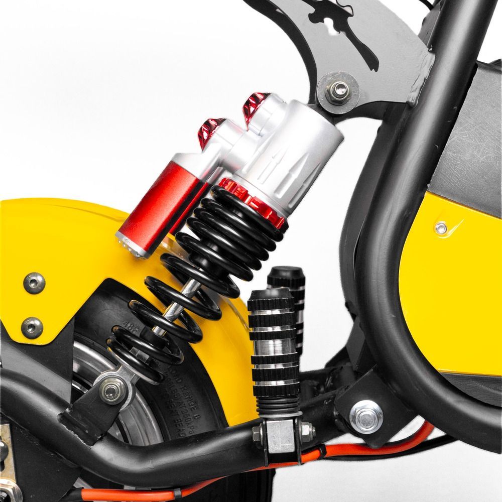 Электровелосипед EVOBIKE Spark X2 Pro в стиле CityCoco 2000W Li-ion 48V 24Ah, широкие 15&times;6 бескамерные колеса, и гидравлические тормоза, желтый 7656 фото
