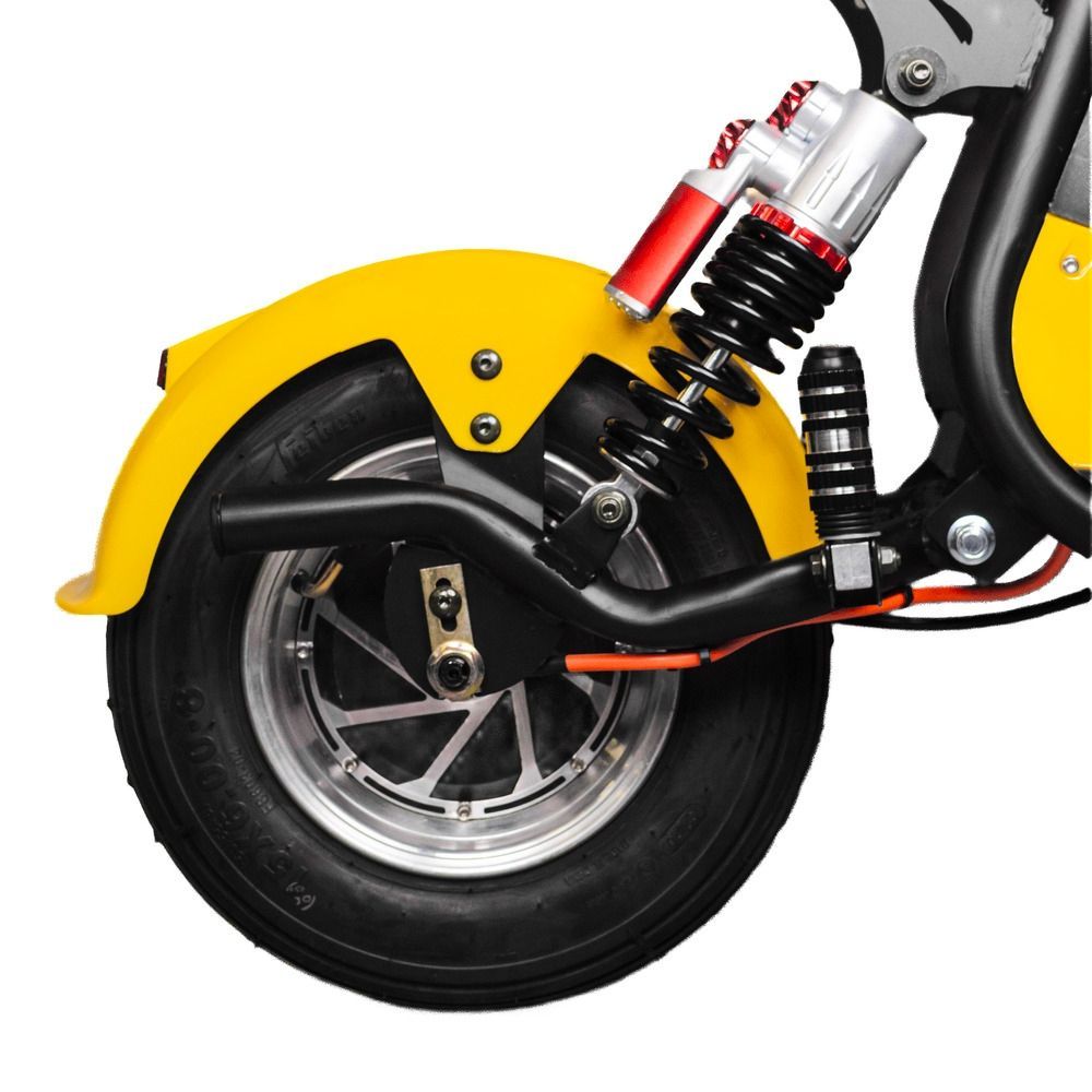Электровелосипед EVOBIKE Spark X2 Pro в стиле CityCoco 2000W Li-ion 48V 24Ah, широкие 15&times;6 бескамерные колеса, и гидравлические тормоза, желтый 7656 фото