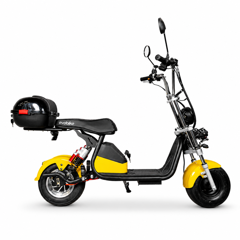 Электровелосипед EVOBIKE Spark X2 Pro в стиле CityCoco 2000W Li-ion 48V 24Ah, широкие 15&times;6 бескамерные колеса, и гидравлические тормоза, желтый 7656 фото