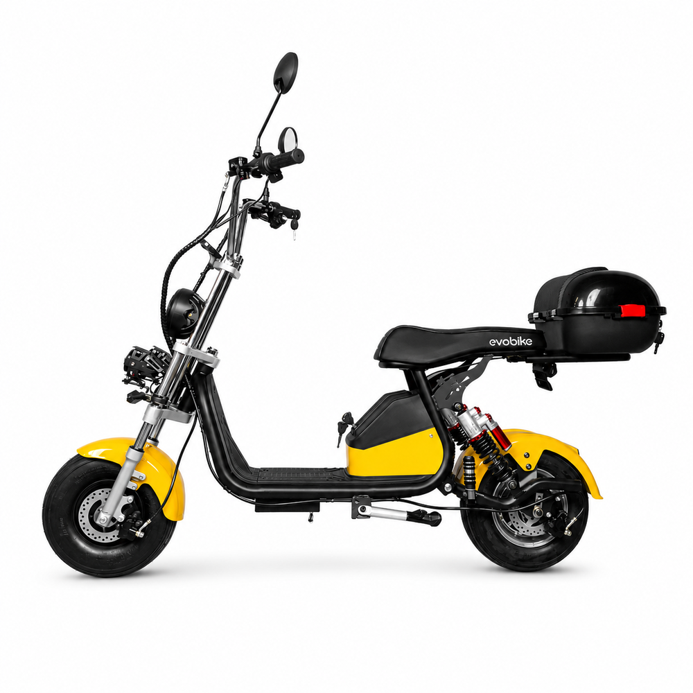 Электровелосипед EVOBIKE Spark X2 Pro в стиле CityCoco 2000W Li-ion 48V 24Ah, широкие 15&times;6 бескамерные колеса, и гидравлические тормоза, желтый 7656 фото