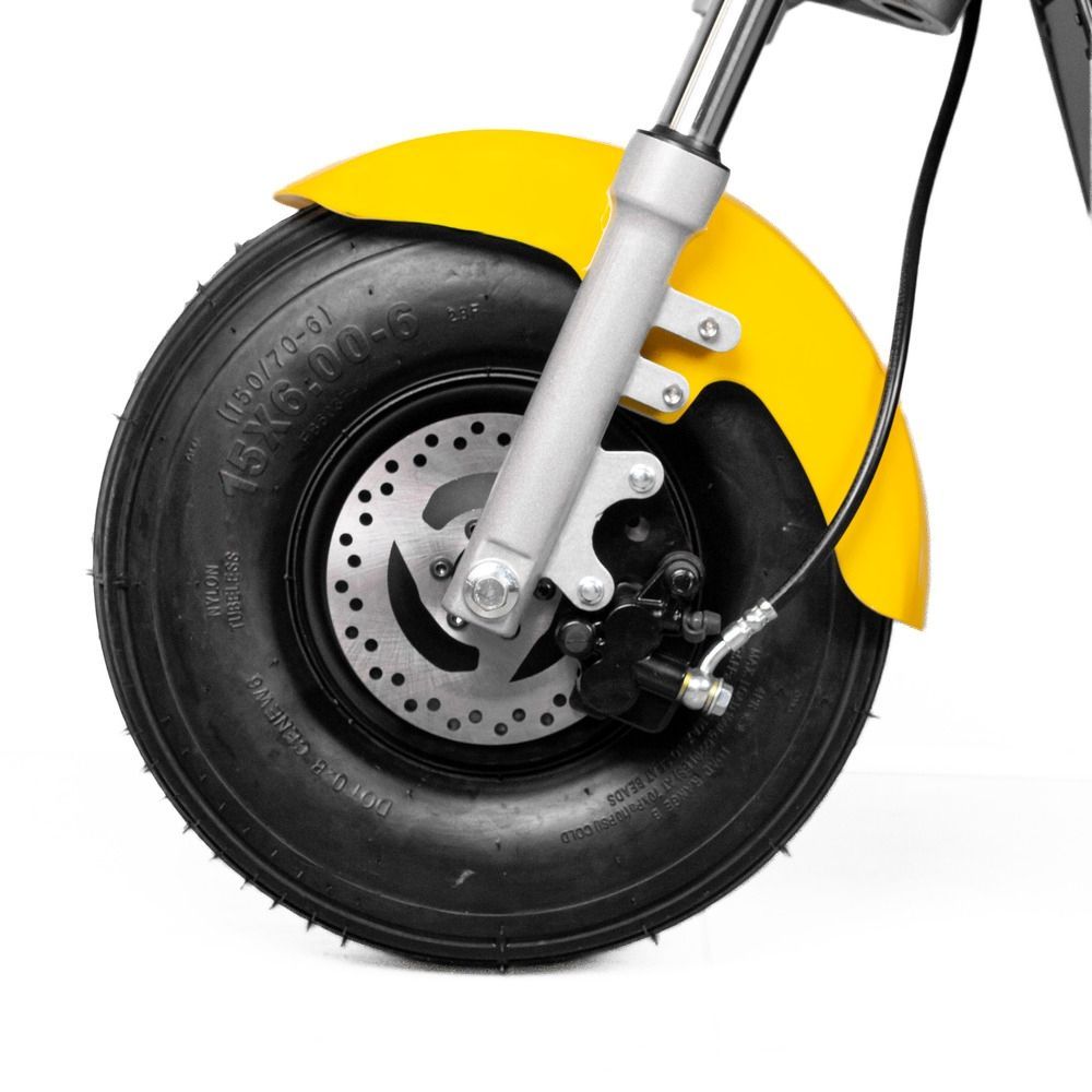 Электровелосипед EVOBIKE Spark X2 Pro в стиле CityCoco 2000W Li-ion 48V 24Ah, широкие 15&times;6 бескамерные колеса, и гидравлические тормоза, желтый 7656 фото