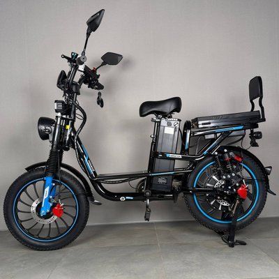 |NEW 2026 !|Електровелосипед MINAKO Monster MAX 20 дюймів (60V, 26Ah, 1500W) синій з розкладним сидінням - багажником ( 2026) 76439 фото