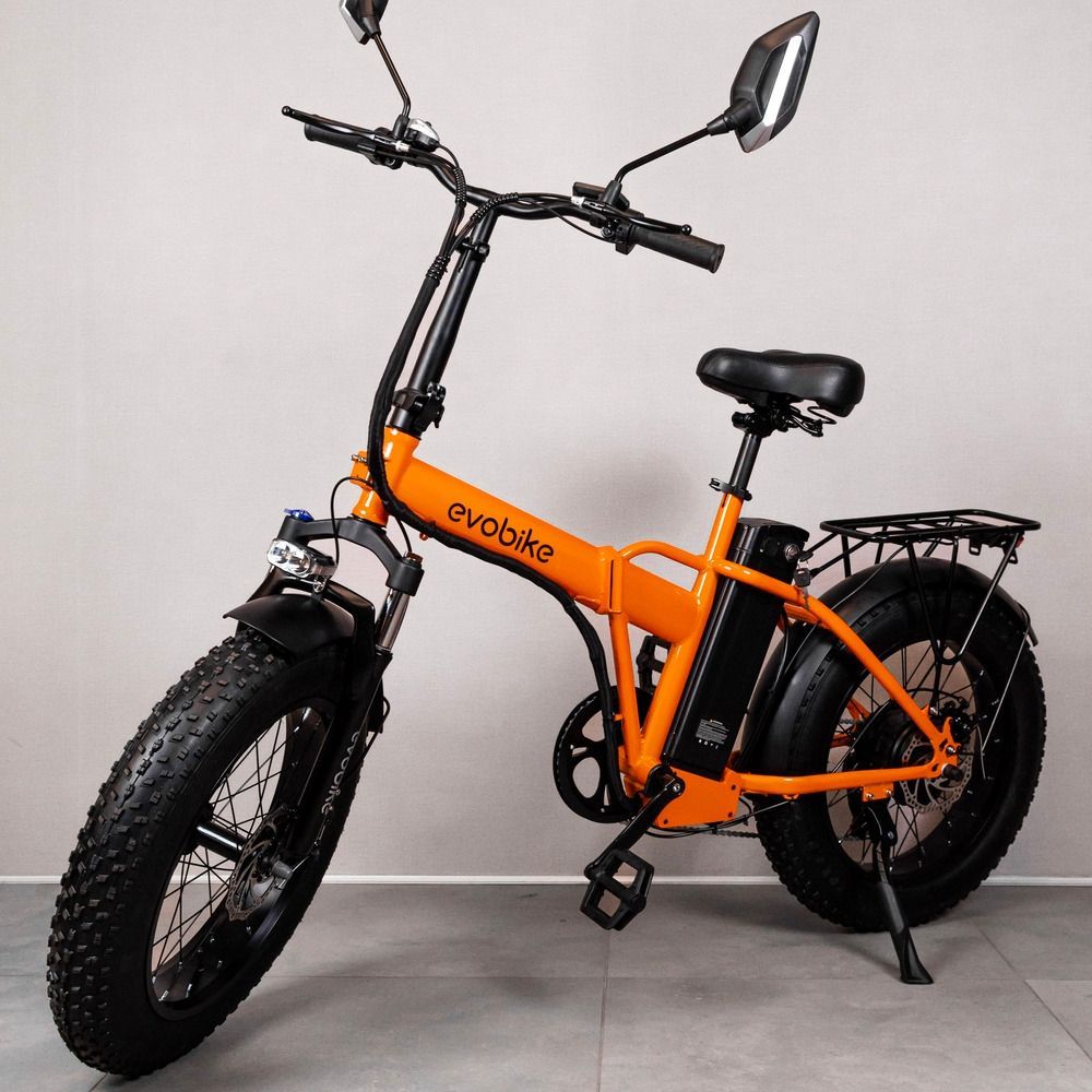 Электрофетбайк EVOBIKE Storm V8 PRO оранжевый 1000W 48V 18Ah 20&times;4" складной с системой PAS, Shimano 7-Speed ​​и съемным Li-ion аккумулятором 48184 фото