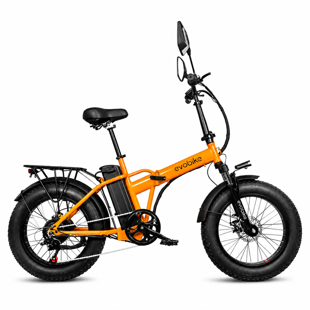 Электрофетбайк EVOBIKE Storm V8 PRO оранжевый 1000W 48V 18Ah 20&times;4" складной с системой PAS, Shimano 7-Speed ​​и съемным Li-ion аккумулятором 48184 фото