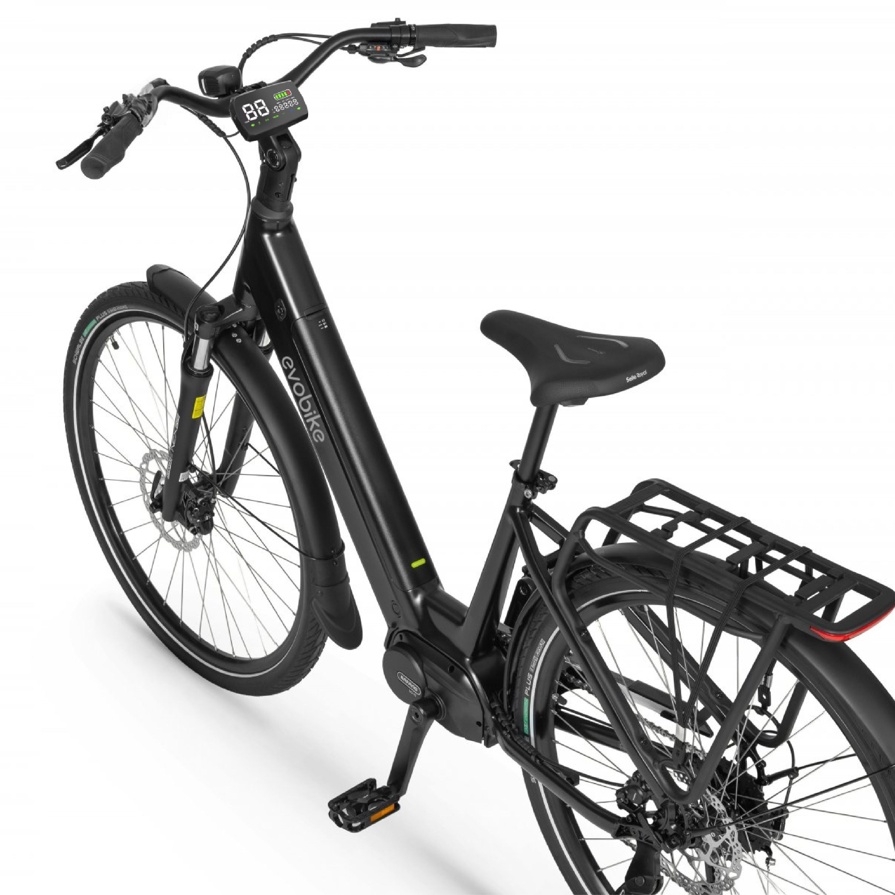 EVOBIKE Vivo N1 600W | 48V 13Ah | стильний легкий електровелосипед для міста, з колесами 26 дюймів, з корзиною на рулі і LED - дисплеєм, чорного кольору 1578-006 фото