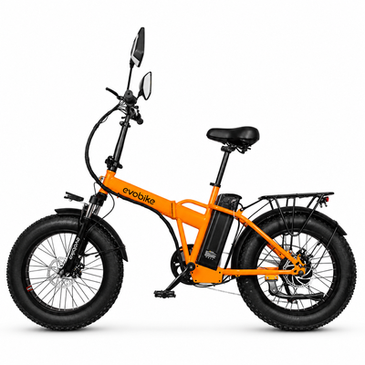 Электрофетбайк EVOBIKE Storm V8 PRO оранжевый 1000W 48V 18Ah 20&times;4" складной с системой PAS, Shimano 7-Speed ​​и съемным Li-ion аккумулятором 48184 фото