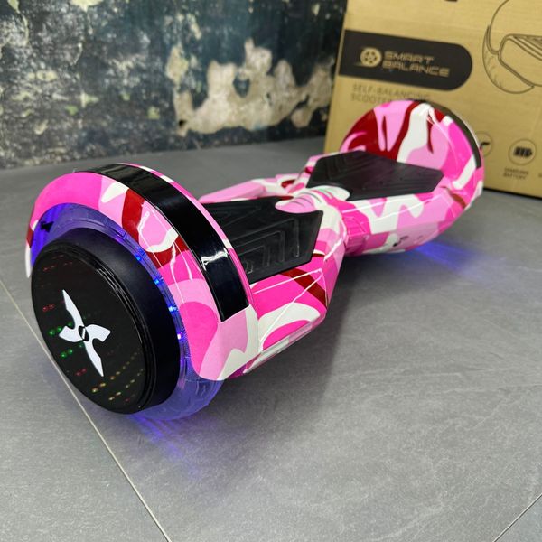 Гироборд SMART BALANCE U8 Infinity 2024 Розовый камуфляж с Bluetooth колонкой и LED – подсветкой колес 62564 фото