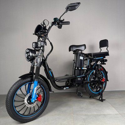 |NEW 2026 !|Електровелосипед MINAKO Monster MAX 20 дюймів (60V, 30Ah, 1500W) синій з розкладним сидінням - багажником ( 2026) 679432 фото