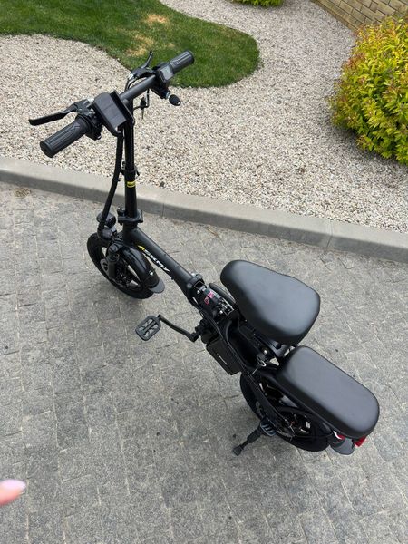 Електровелосипед ASKMY U15 Pro 48V 500W 18Ah | складний з амортизацією, додатковим сидінням та кошиком 0703 фото