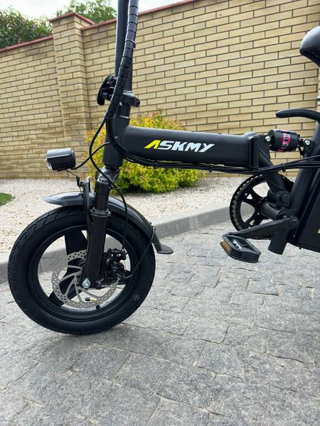 Електровелосипед ASKMY U15 Pro 48V 500W 15Ah | складний з амортизацією, додатковим сидінням та кошиком 0702 фото