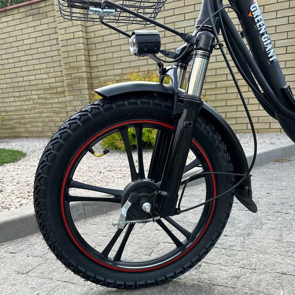 Електровелосипед GREEN GIANT U18  Pro (60V, 20Ah, 600W) з АМОРТИЗАТОРОМ | чорний | з розкладним сидінням-багажником 09093 фото